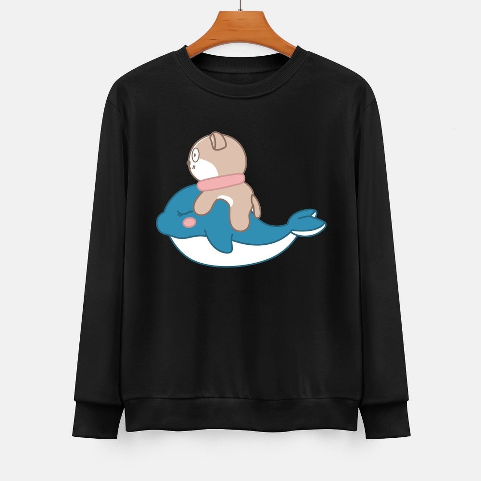 Front Patterned Long Sleeve TopUnisex Neat